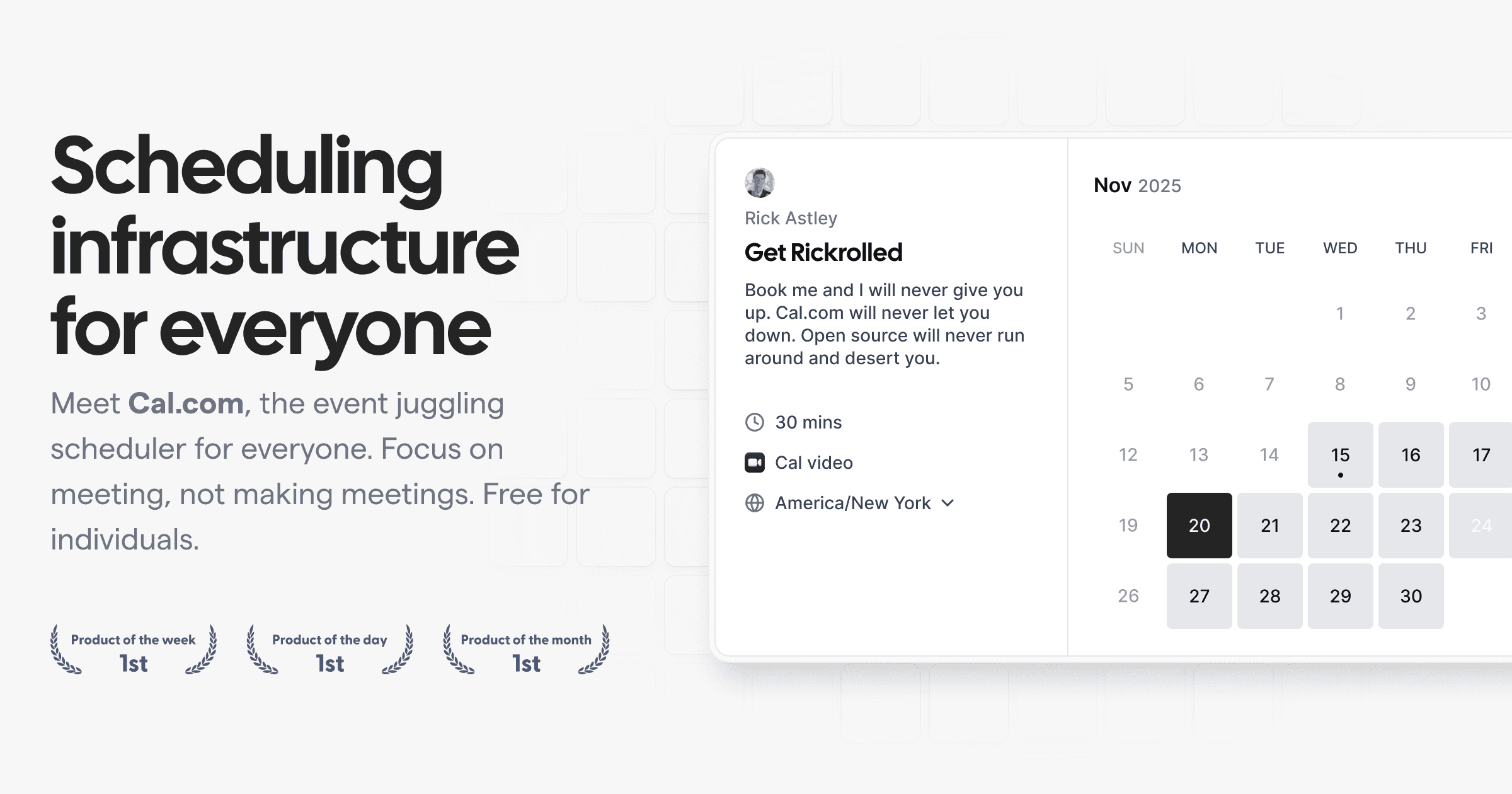 Cal.Com | Meet Cal.com, the event-juggling scheduler for everyone. Focus on meeting, not making meetings. Free for individuals.